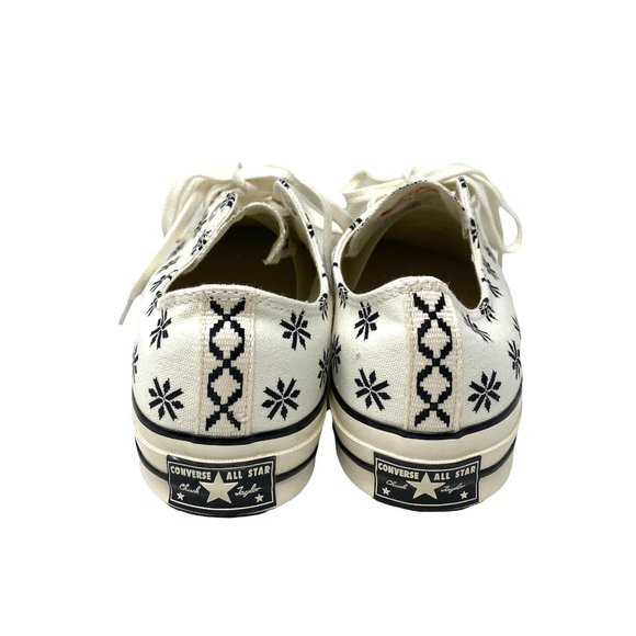 Converse Chuck 70 OX Egret Black White Low Top Shoes Men's Size Floral 169591C - Picture 4 of 10